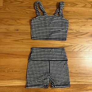 Black and White Checkered Women's Set